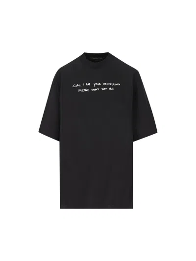 Federico Cina T-shirt And Polo Shirt In Black