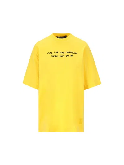 Federico Cina T-shirt And Polo Shirt In Yellow