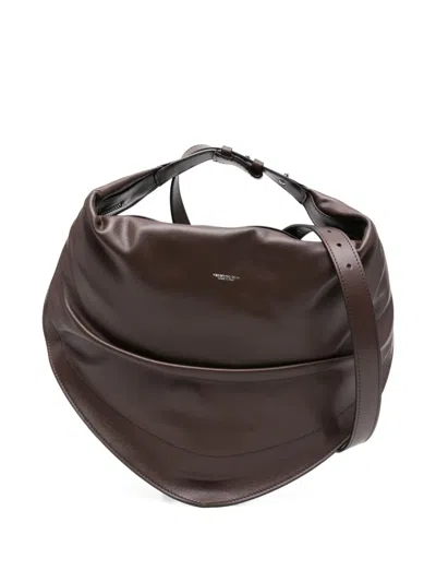 Federico Cina Tortellino Curved Leather Shoulder Bag