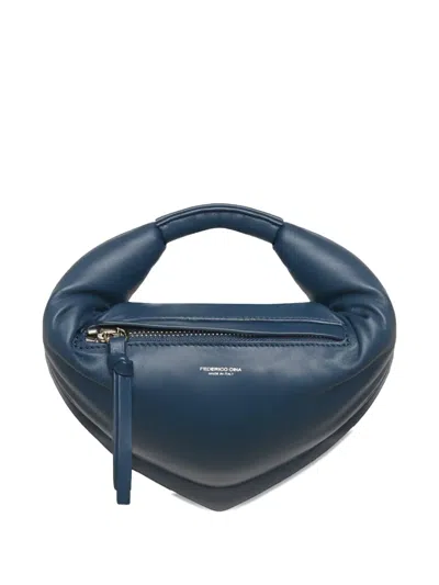 Federico Cina Tortellino Padded Mini Bag In Blue