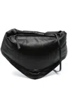 Federico Cina Mini Tortellino Nappa Leather Handbag In Black