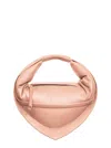 Federico Cina 'tortellino' Pink Midi Handbag With Adjustable And Removable Shoulder Strap And Logo Lettering On Th