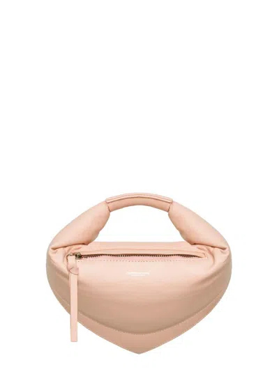 Federico Cina 'tortellino' Pink Mini Handbag With Adjustable And Removable Shoulder Strap And Logo Lettering On Th