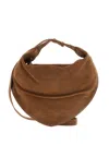 Federico Cina Tortellino Suede Draped Shoulder Bag