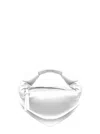 Federico Cina 'tortellino' White Mini Handbag With Adjustable And Removable Shoulder Strap And Logo Lettering On T
