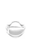 Federico Cina 'tortellino' White Mini Handbag With Adjustable And Removable Shoulder Strap And Logo Lettering On T