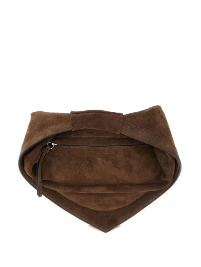 Federico Cina Torttelino Suede Tote Bag In Brown