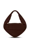 Federico Cina Triangular Silhouette Leather Hobo Bag In Brown