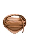 Federico Cina Medium Calfskin Shoulder Bag With Removable Strap In Brown