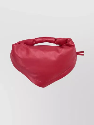 Federico Cina Unique Shape Top Handle Shoulder Bag In Red