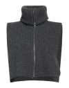 Federico Cina Woman Cape Grey Size Onesize Wool, Nylon In Gray