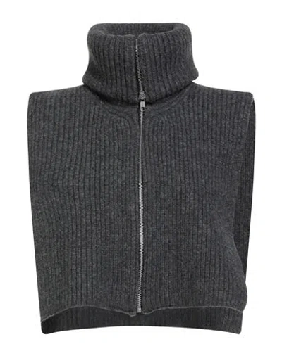 Federico Cina Woman Cape Grey Size Onesize Wool, Nylon In Gray
