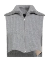 Federico Cina Woman Cape Light Grey Size Onesize Wool, Nylon In Gray