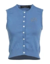 Federico Cina Woman Cardigan Light Blue Size S Virgin Wool