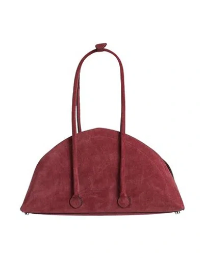 Federico Cina Woman Handbag Burgundy Size - Leather In Red