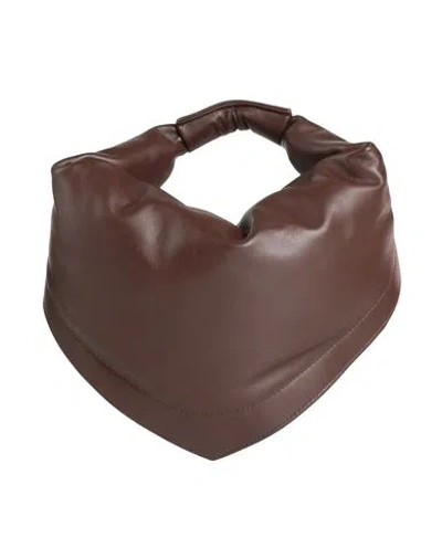 Federico Cina Woman Handbag Chocolate Brown Size - Leather