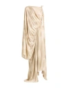 Federico Cina Woman Maxi Dress Beige Size L Viscose In Neutral