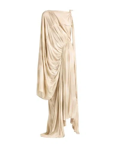 Federico Cina Woman Maxi Dress Beige Size L Viscose In Neutral