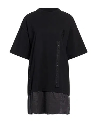 Federico Cina Woman Mini Dress Black Size L Cotton