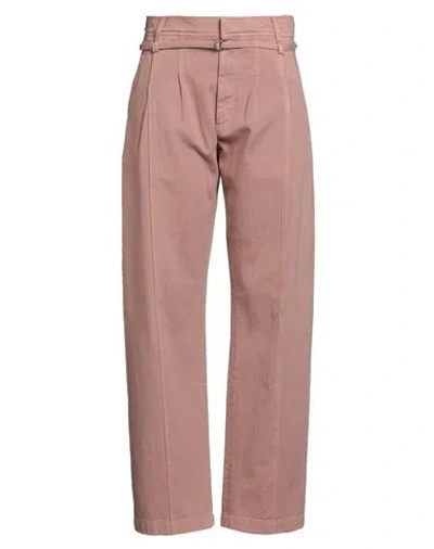 Federico Cina Woman Pants Antique Rose Size S Cotton In Pink