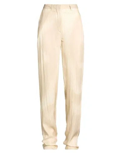 Federico Cina Woman Pants Beige Size 16 Viscose In Brown