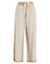 Federico Cina Woman Pants Beige Size M Linen, Cotton In Neutral
