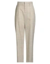 Federico Cina Woman Pants Beige Size S Virgin Wool In Brown