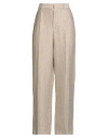 Federico Cina Woman Pants Cream Size 10 Cotton, Linen, Elastane In Neutral