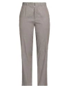Federico Cina Woman Pants Light Brown Size 10 Cotton, Linen, Elastane In Gray