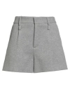 Federico Cina Woman Shorts & Bermuda Shorts Grey Size S Wool, Polyamide In Gray