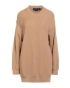 Federico Cina Woman Sweater Camel Size M Wool, Acrylic In Nude