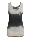 Federico Cina Woman Tank Top Light Grey Size M Cotton In Multi