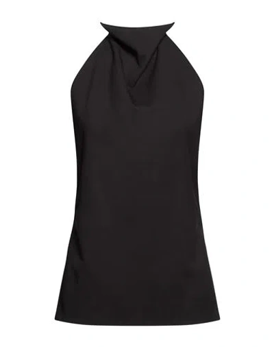 Federico Cina Woman Top Black Size M Polyester, Viscose, Elastane