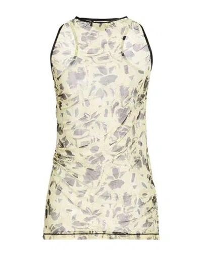 Federico Cina Woman Top Pastel Yellow Size L Polyester In Multi