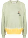 Federico Curradi Logo Tie-dye Sweatshirt In Green