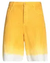 Federico Curradi X Nick Fouquet Man Shorts & Bermuda Shorts Yellow Size 32 Linen In Yellow
