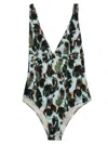 Feel Me Fab Crossy Printed One-piece Swimsuit