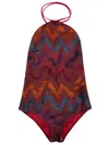 Feel Me Fab Keywest Printed One-piece Swimsuit In Purple