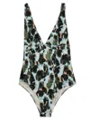 Feel Me Fab Crossy Printed One-piece Swimsuit In Multicolor