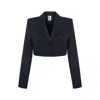 Feel The Lotus Women's Blue Isla Crop Blazer In Blue