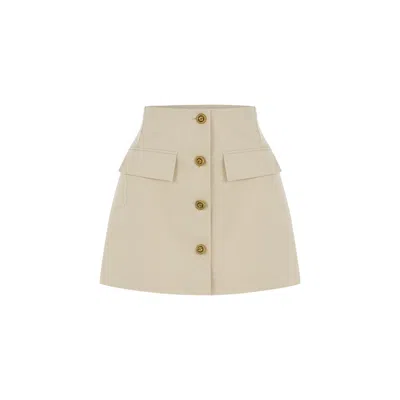 Feel The Lotus Women's Cara Beige Mini Skirt