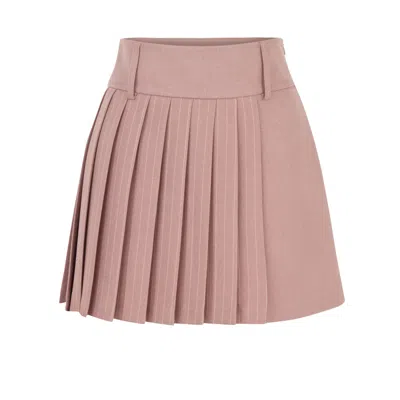 Feel The Lotus Women's Pink / Purple Cléo Light Pink Pleated Skirt In Pink/purple