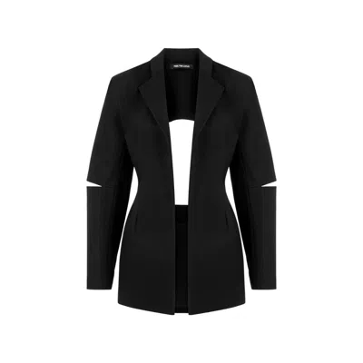 Feel The Lotus Women's Vela Open Back Black Jacket