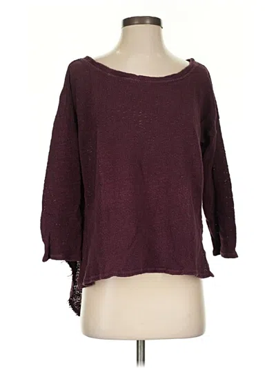 Pre-owned Feel The Piece Pullover Sweater In Burgundy