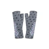 Feelgoodz Artisan Crafted Fleece Lined Hazel Fingerless Jersey Gloves In Gray