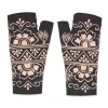 Feelgoodz Artisan Crafted Fleece Lined Lawsone Fingerless Gloves In Black