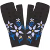 Feelgoodz Artisan Crafted Fleece Lined Viola Fingerless Gloves In Black