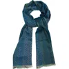 Feelgoodz Artisan Woven Hayden 100% Recycled Acrylic Oversized Wrap Winter Scarf In Blue