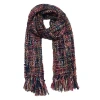 Feelgoodz Artisan Woven Stella 100% Recycled Acrylic Multi Colored Winter Scarf In Multi