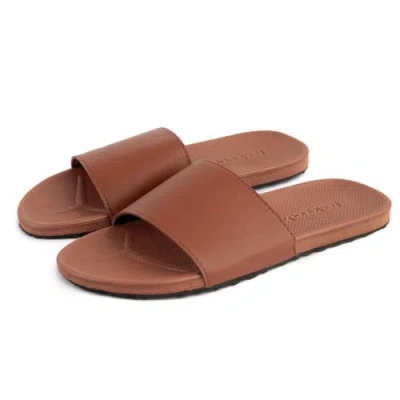 Feelgoodz Banyan Rubber Spa/shower Slide Sandals In Brown